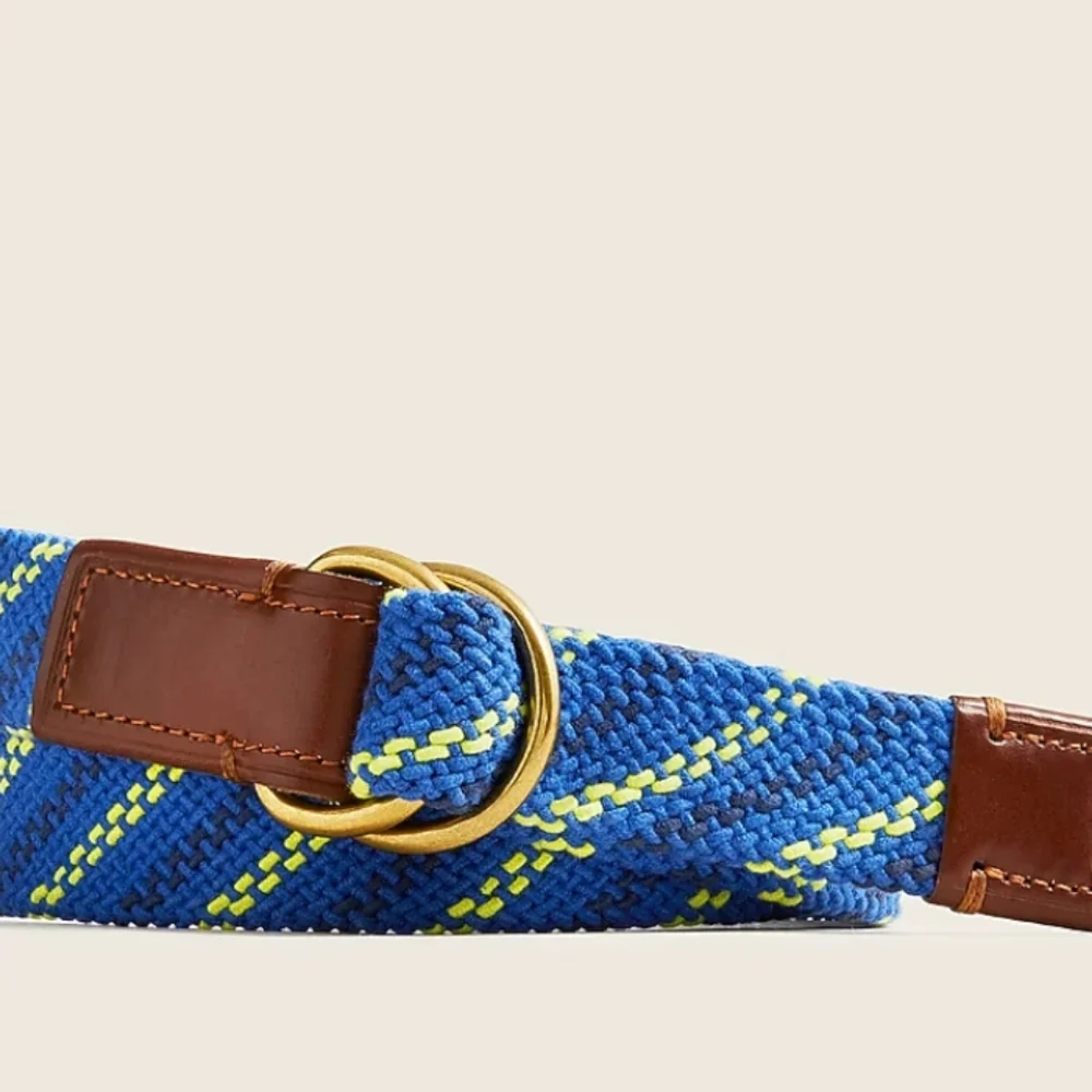 J Crew- Crewcuts D-Ring Woven & Leather Belt- Boys